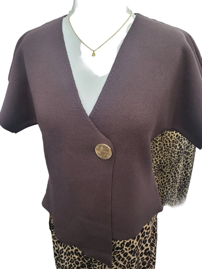 Textured woven asymmetric top