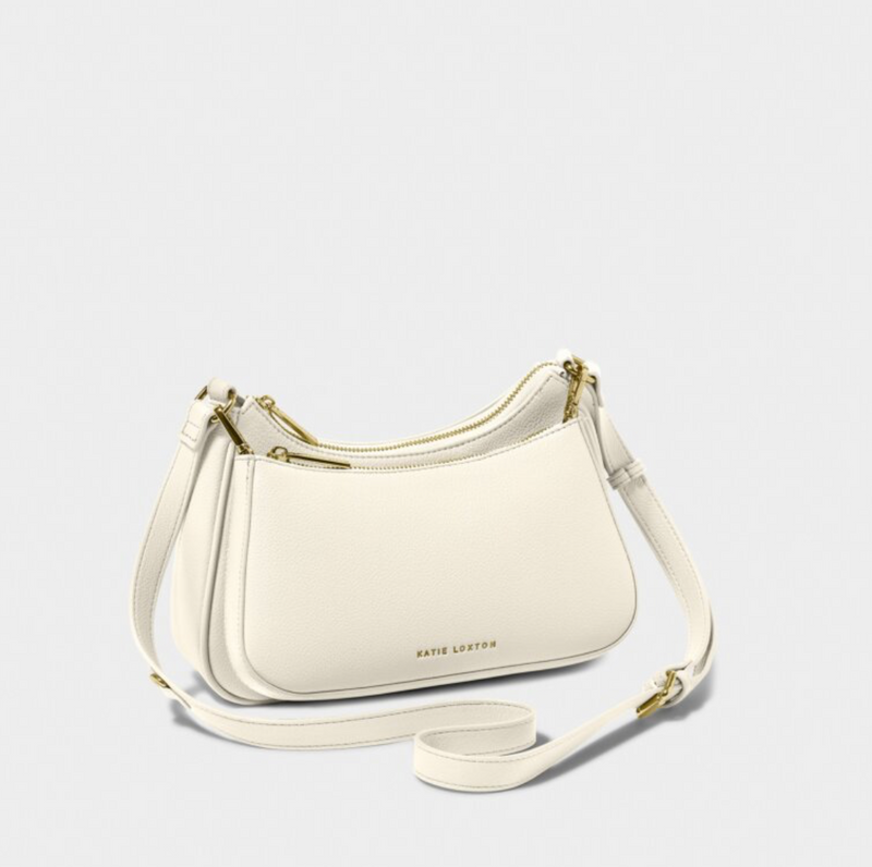 Aria Scoop Crossbody in Ecru
