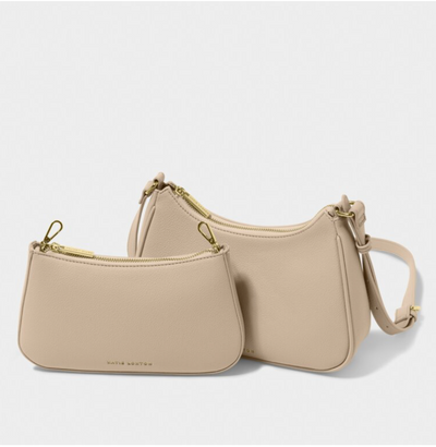Aria Scoop Bag In Light Taupe