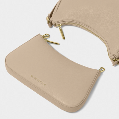 Aria Scoop Bag In Light Taupe