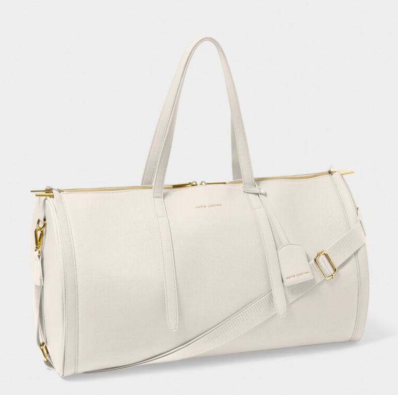 Fold Out Garment Weekend Bag In White