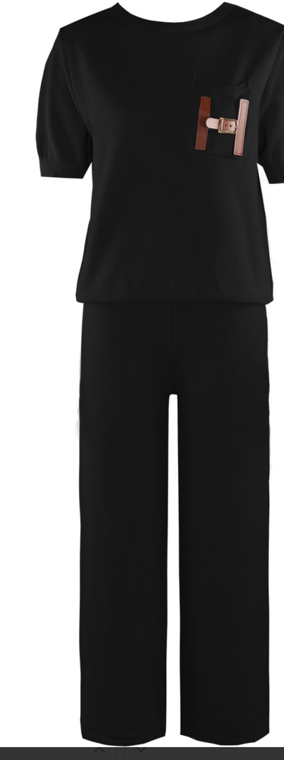 Soft Knit H Motif Jumper & Wide leg trouser set