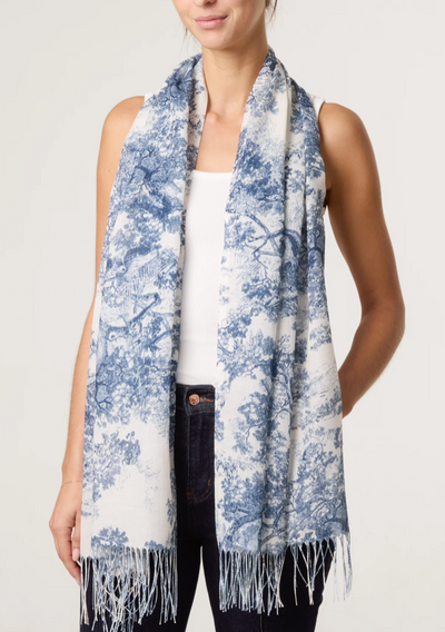 Forest Toile De Jouy Scarf