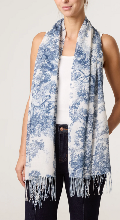 Forest Toile De Jouy Scarf