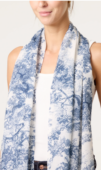 Forest Toile De Jouy Scarf