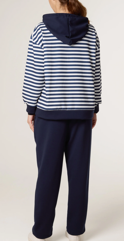 Striped Hooded Tracksuit in soft touch fabric