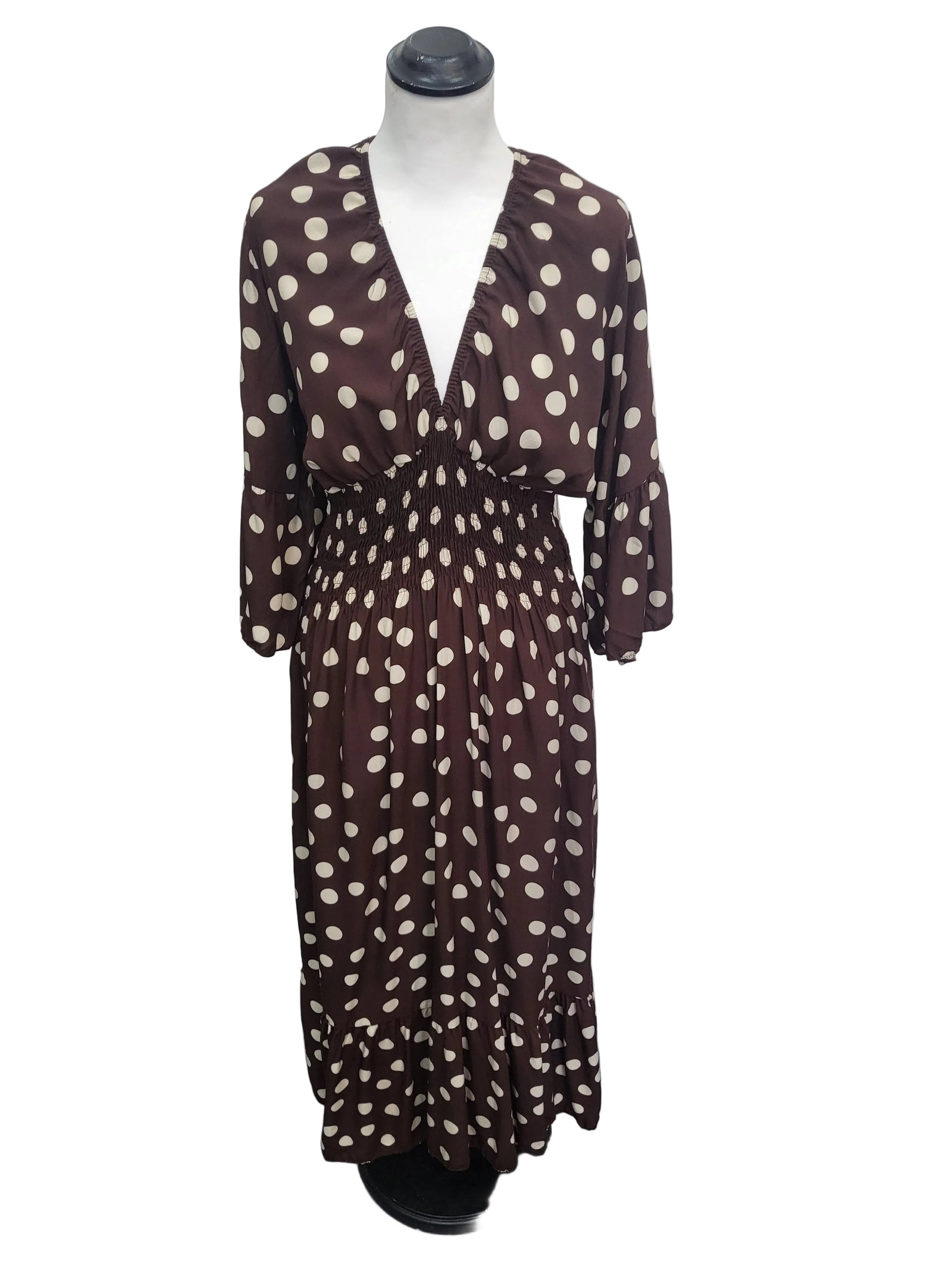 Polka dot chocolate dress