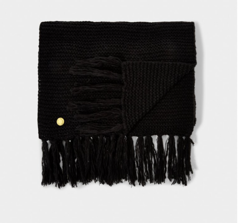 Chunky Knit Scarf Black