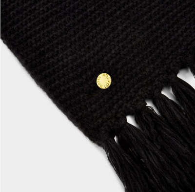 Chunky Knit Scarf Black