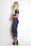 Bardot Ruched Midi Dress