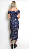Bardot Ruched Midi Dress