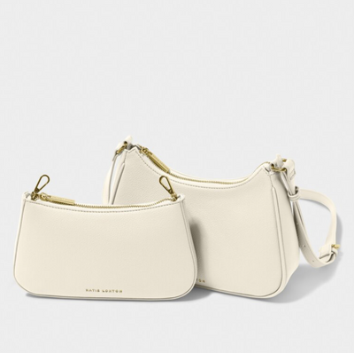 Aria Scoop Crossbody in Ecru