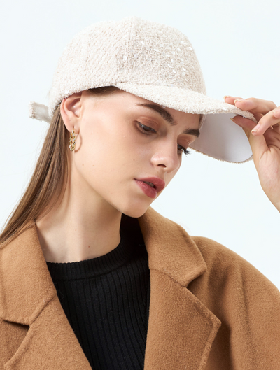 Tweed Sequin Cap