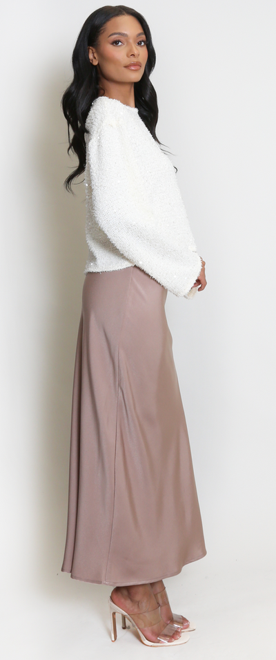Satin Midi Skirt