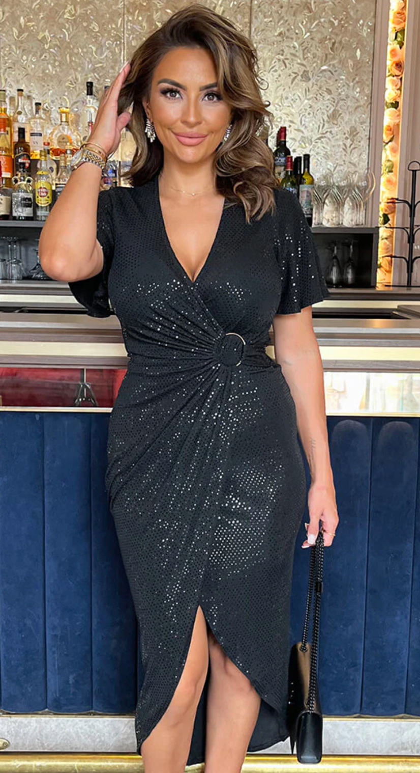 Sparkle Wrap Dress - Nelly's Sparkle Wrap Dress - Nelly's