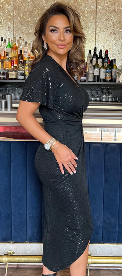 Sparkle Wrap Dress