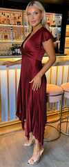 Burgundy Wrap Dress