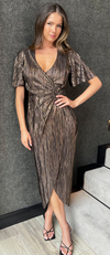 Bronze Wrap Dress