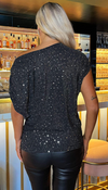 Black Metallic Top