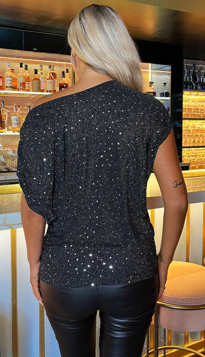 Black Metallic Top