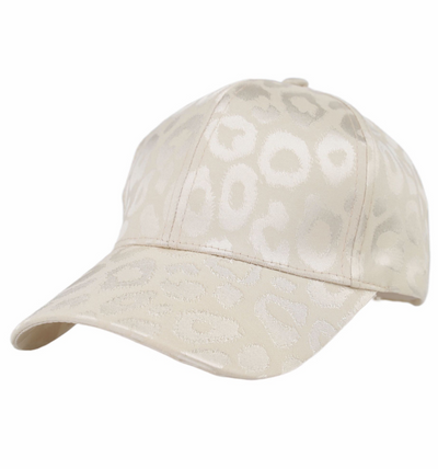 Satin Leopard print Baseball Cap