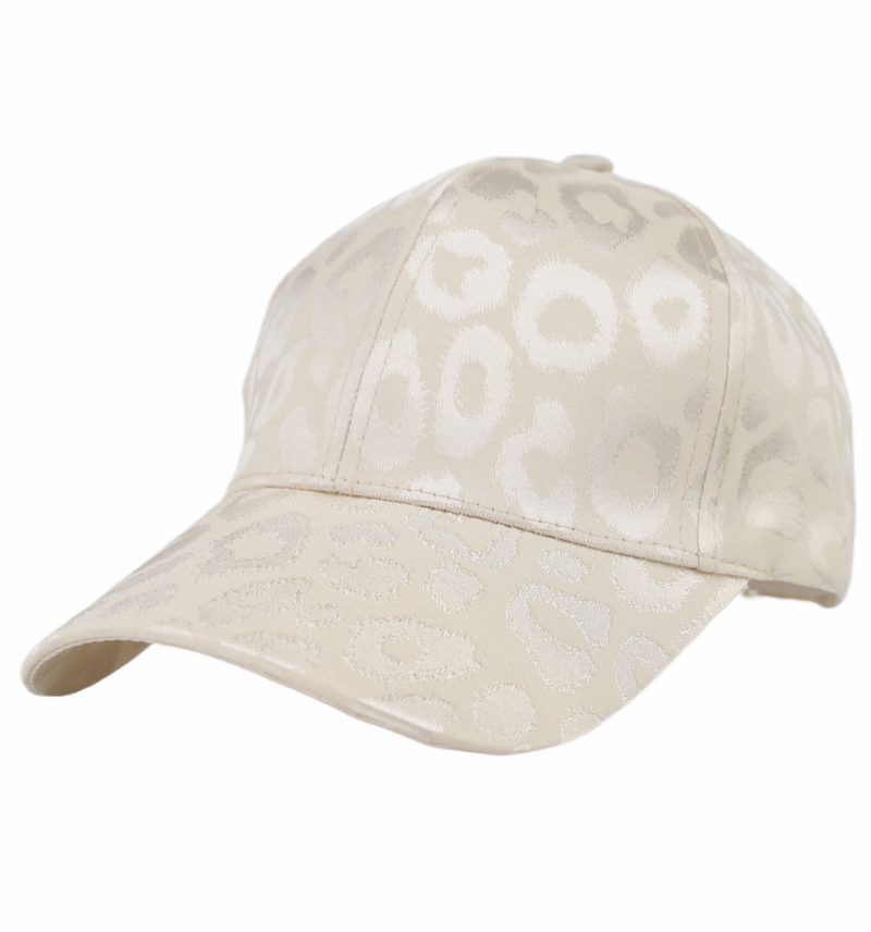 Satin Leopard print Baseball Cap