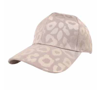 Satin Leopard print Baseball Cap
