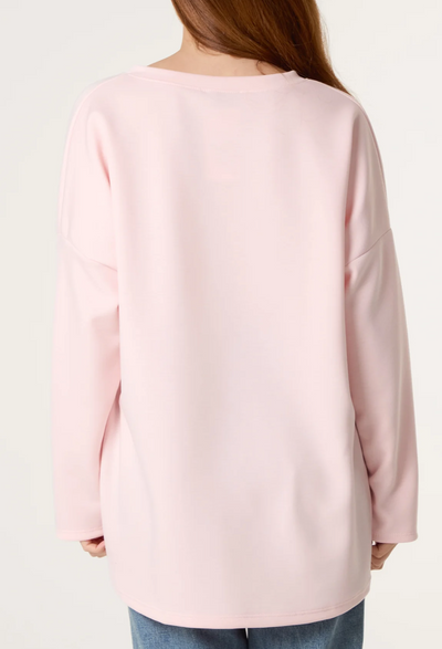 V-Neck “Amour” soft touch Sweatshirt