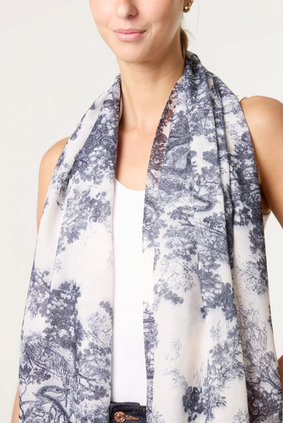 Forest Toile De Jouy Scarf