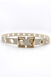 Eyelet skinny belt